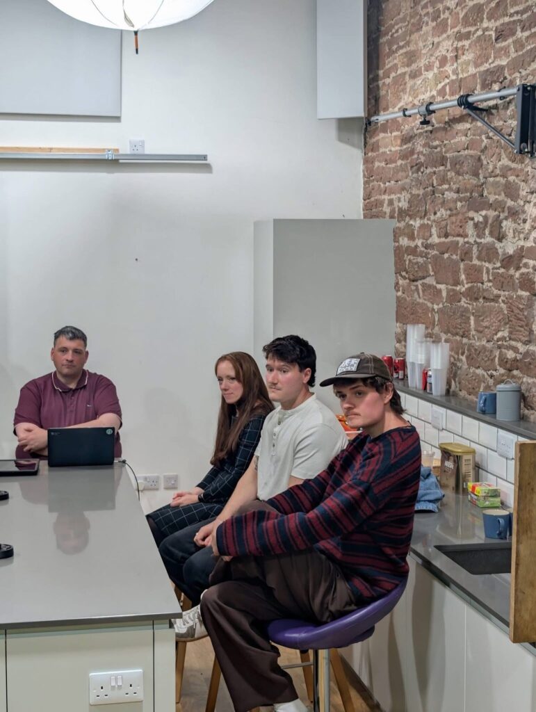 Panellists in conversation during the launch night panel discussion