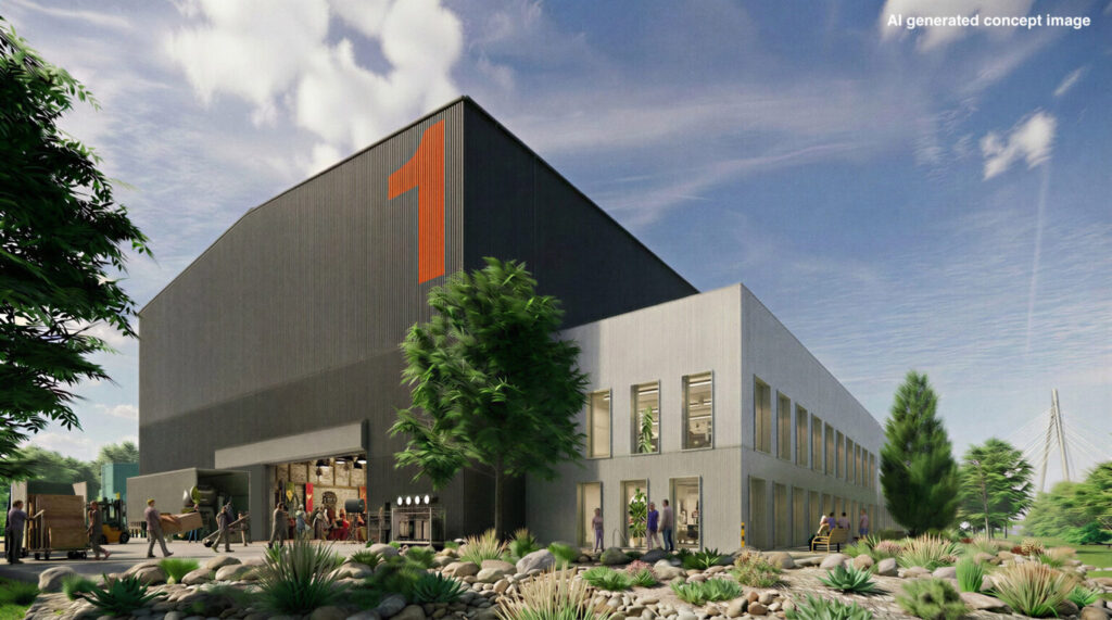 Concept image of the Studio One sound stage at Crown Works Studios in Sunderland